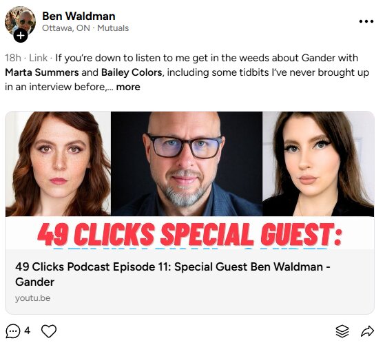If you’re down to listen to me get in the weeds about Gander with Marta Summers and Bailey Colors, including some tidbits I’ve never brought up in an interview before, definitely give this a listen